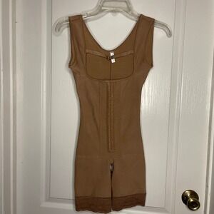 Lipo Illusion Fajas Women Tan Shapewear Bodysuit Full Body Shaper Small Nude